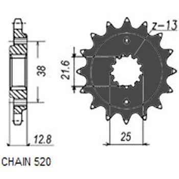 SUNSTAR Tandhjul Varenummer: 359-15 billige