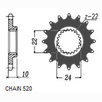 OEM Chain Pinion 386-16 from SUNSTAR
