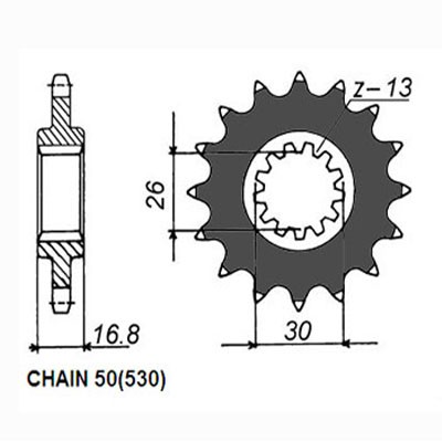 OEM Chain Pinion 522-15 from SUNSTAR