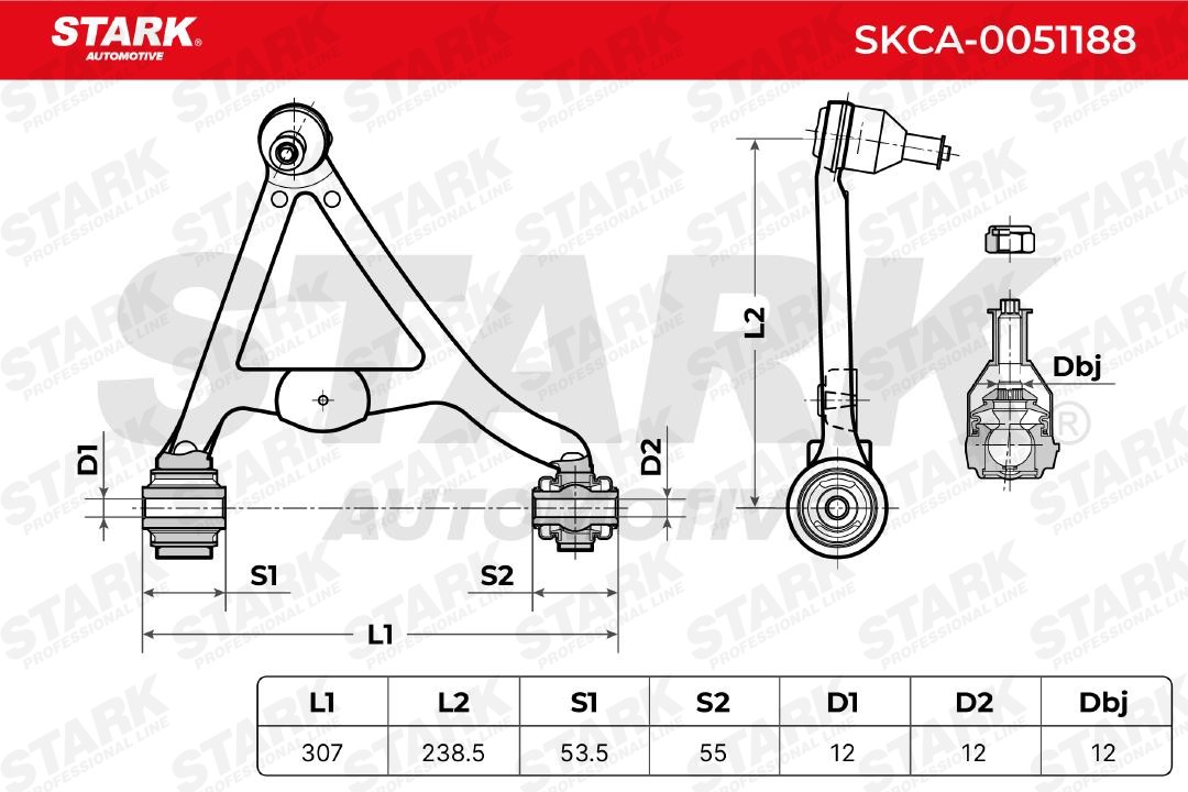 STARK Suspension arm Article number: SKCA-0051188 cheaply