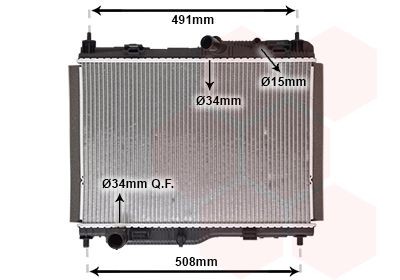 VAN WEZEL Engine radiator Article number: 18012723 cheaply