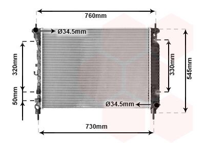 VAN WEZEL Engine radiator Article number: 37012706 cheaply