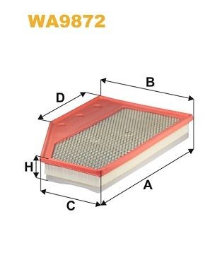WIX FILTERS Air filter Article number: WA9872 cheaply
