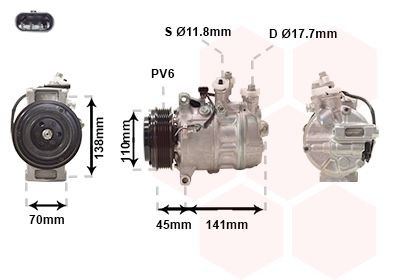 VAN WEZEL Air conditioning compressor Article number: 3001K711 cheaply