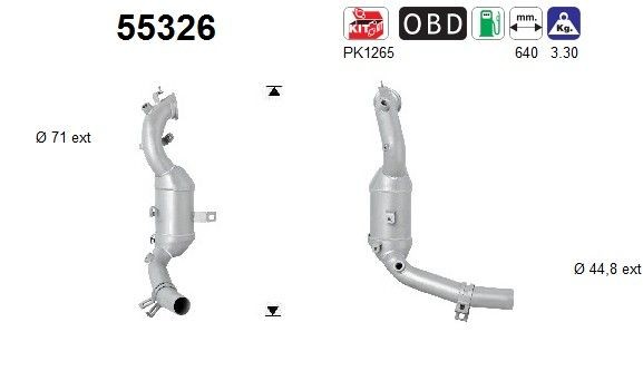 AS Catalytic converter Article number: 55326 cheaply