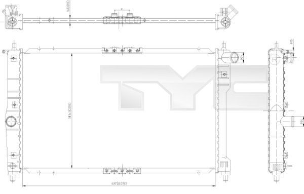 TYC Engine radiator Article number: 706-0003 cheaply