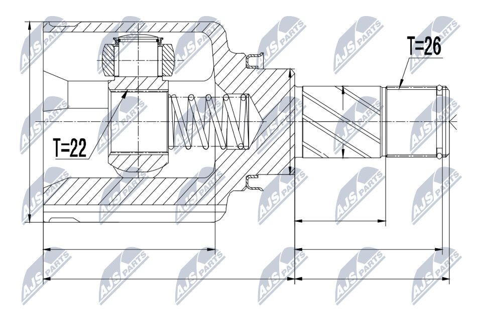 NTY Joint kit, drive shaft Article number: NPW-RE-050 cheaply