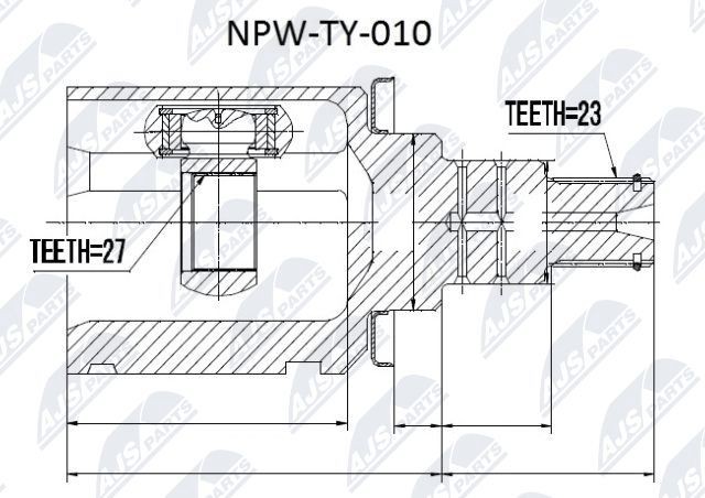 NTY Joint kit, drive shaft Article number: NPW-TY-010 cheaply