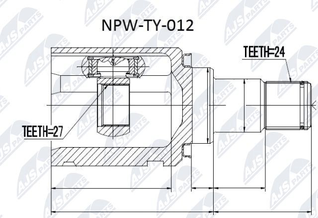 NTY Joint kit, drive shaft Article number: NPW-TY-012 cheaply