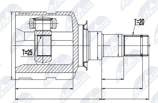 NTY Joint kit, drive shaft Article number: NPW-TY-013 cheaply