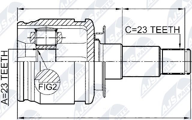 NTY Joint kit, drive shaft Article number: NPW-TY-054 cheaply