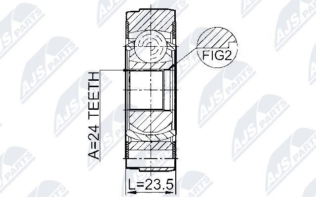 NTY Drive shaft coupler Article number: NPW-VV-004 cheaply