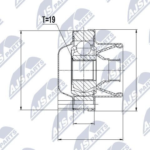 NTY Joint kit, drive shaft Article number: NPW-VV-005 cheaply