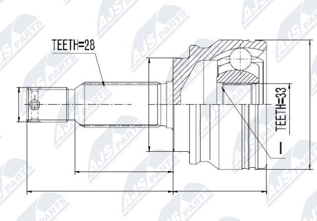 NTY Joint kit, drive shaft Article number: NPZ-CH-010 cheaply