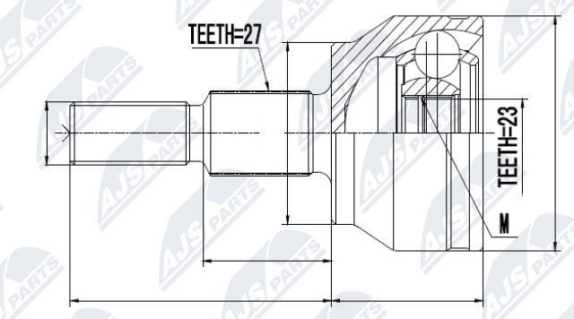 NTY Joint kit, drive shaft Article number: NPZ-FR-049 cheaply