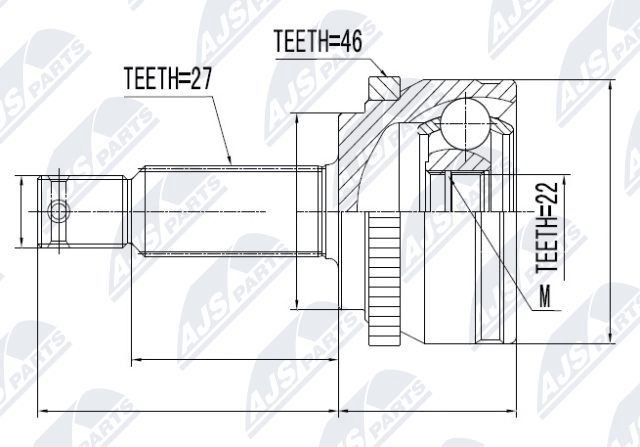 NTY Joint kit, drive shaft Article number: NPZ-KA-308 cheaply