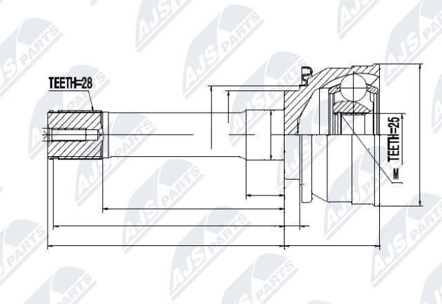 NTY Joint kit, drive shaft Article number: NPZ-MS-007 cheaply