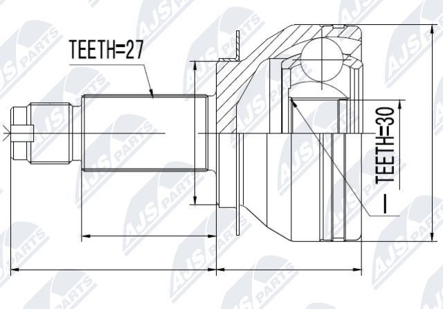 NTY Joint kit, drive shaft Article number: NPZ-SB-019 cheaply