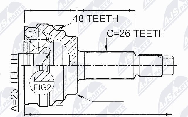 NTY Joint kit, drive shaft Article number: NPZ-TY-004 cheaply