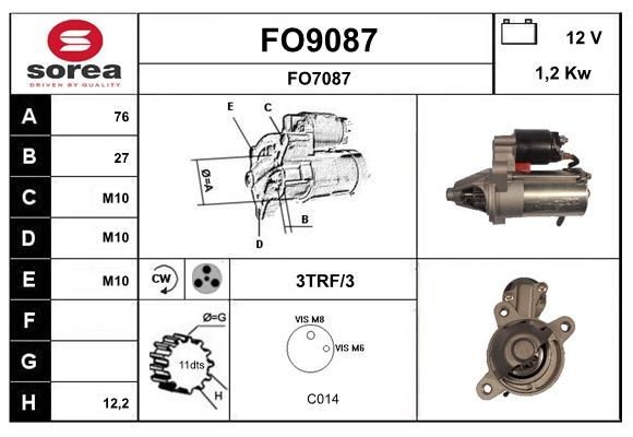 SNRA Starter Varenummer: FO9087 billige