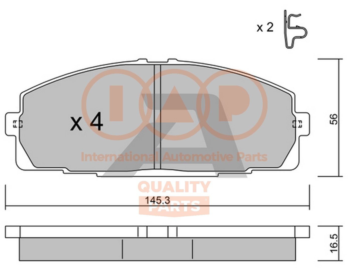 IAP QUALITY PARTS Τακάκια φρένων αριθμός Άρθρου: 704-17064P φθηνότερα