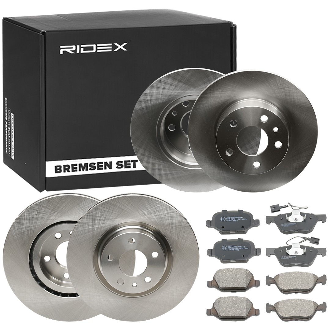 RIDEX Disques et plaquettes de freins UGS: 3405B0368 à peu de frais