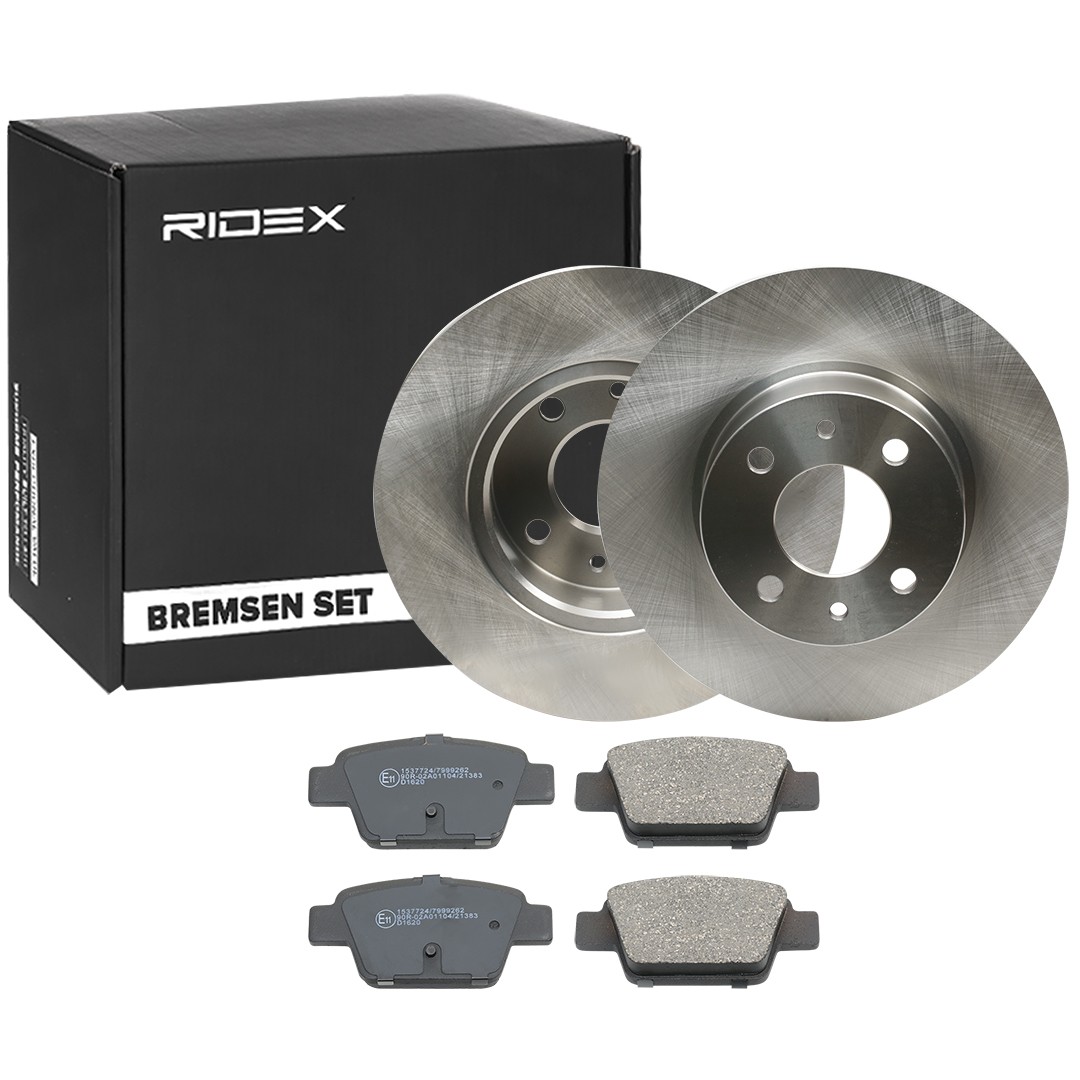 RIDEX Brake discs and pads set Article number: 3405B0377 cheaply