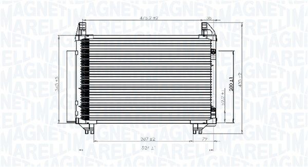 MAGNETI MARELLI Air conditioning condenser Article number: 350203741000 cheaply