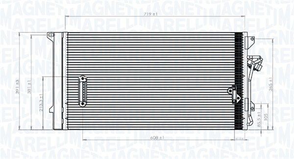 MAGNETI MARELLI Air conditioning condenser Article number: 350203743000 cheaply