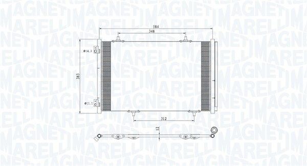 MAGNETI MARELLI Air conditioning condenser Article number: 350203812000 cheaply