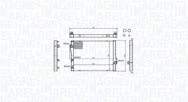MAGNETI MARELLI Air conditioning condenser Article number: 350203869000 cheaply