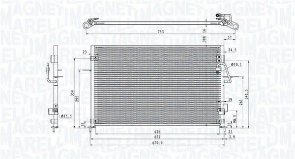 MAGNETI MARELLI Air conditioning condenser Article number: 350203878000 cheaply