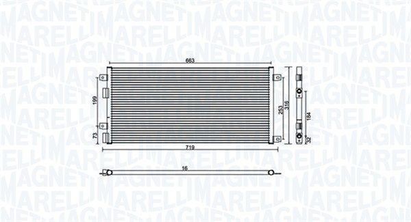 MAGNETI MARELLI Air conditioning condenser Article number: 350203887000 cheaply