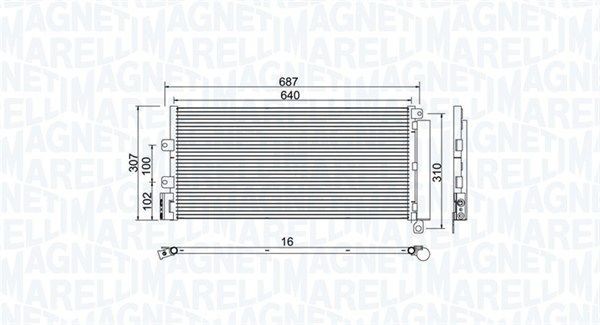 MAGNETI MARELLI Air conditioning condenser Article number: 350203969000 cheaply