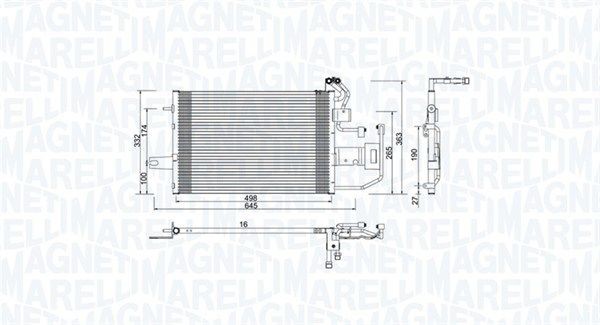 MAGNETI MARELLI Air conditioning condenser Article number: 350203997000 cheaply
