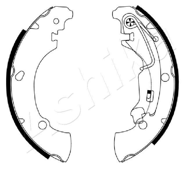ASHIKA Brake Shoe Set Article number: 55-00-0210 cheaply