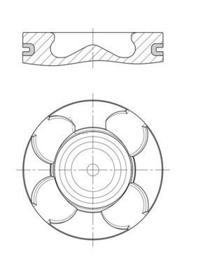 MAHLE ORIGINAL Piston Article number: 007 PI 00171 000 cheaply