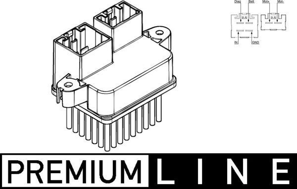 MAHLE ORIGINAL Regulator, kupévifte artikkelnummer: ABR 107 000P billig