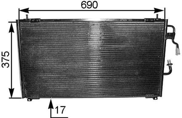 MAHLE ORIGINAL Air conditioning condenser Article number: AC 175 000S cheaply