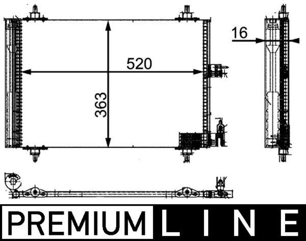 MAHLE ORIGINAL Air conditioning condenser Article number: AC 323 000P cheaply