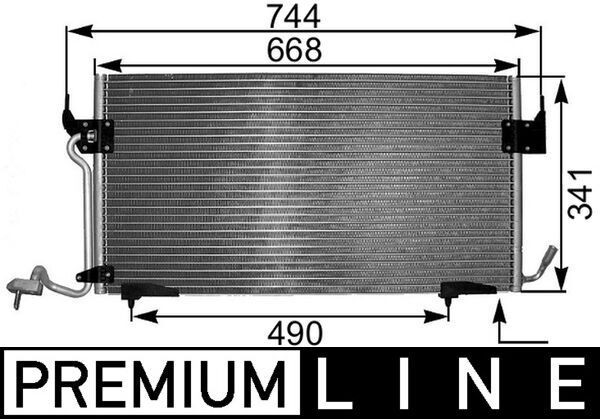 MAHLE ORIGINAL Air conditioning condenser Article number: AC 341 000P cheaply