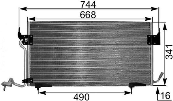 MAHLE ORIGINAL Air conditioning condenser Article number: AC 342 000S cheaply