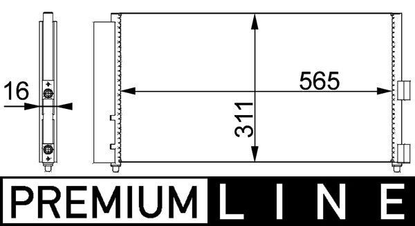 MAHLE ORIGINAL Kondensatorius, oro kondicionierius prekės numeris: AC 372 000P nebrangu
