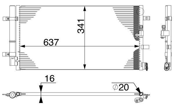 MAHLE ORIGINAL Air conditioning condenser Article number: AC 4 000S cheaply