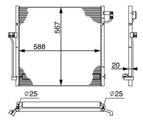 MAHLE ORIGINAL Air conditioning condenser Article number: AC 41 000S cheaply