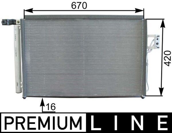 MAHLE ORIGINAL Air conditioning condenser Article number: AC 440 000P cheaply