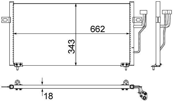 MAHLE ORIGINAL Air conditioning condenser Article number: AC 458 000S cheaply