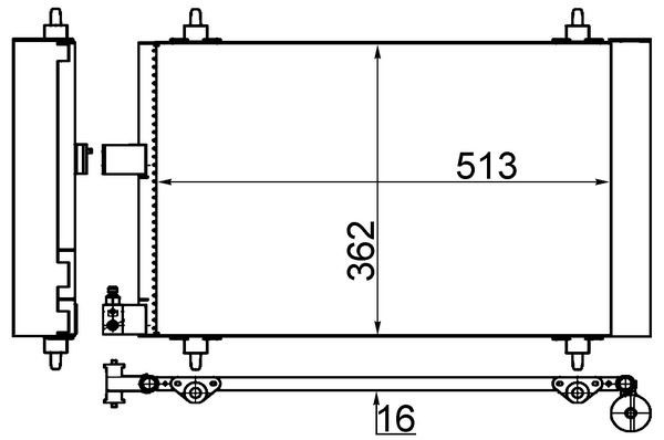 MAHLE ORIGINAL Air conditioning condenser Article number: AC 585 001S cheaply