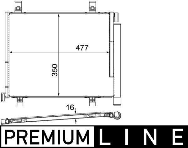 MAHLE ORIGINAL Air conditioning condenser Article number: AC 747 000P cheaply