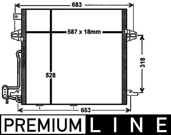 MAHLE ORIGINAL Air conditioning condenser Article number: AC 756 000P cheaply